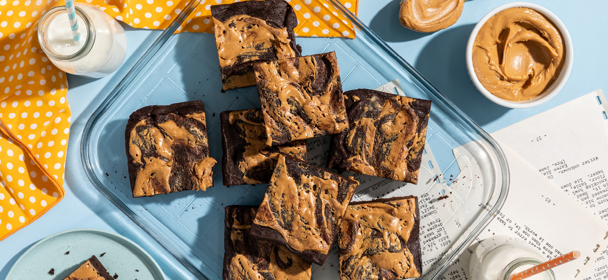 peanut butter swirl dark chocolate browies