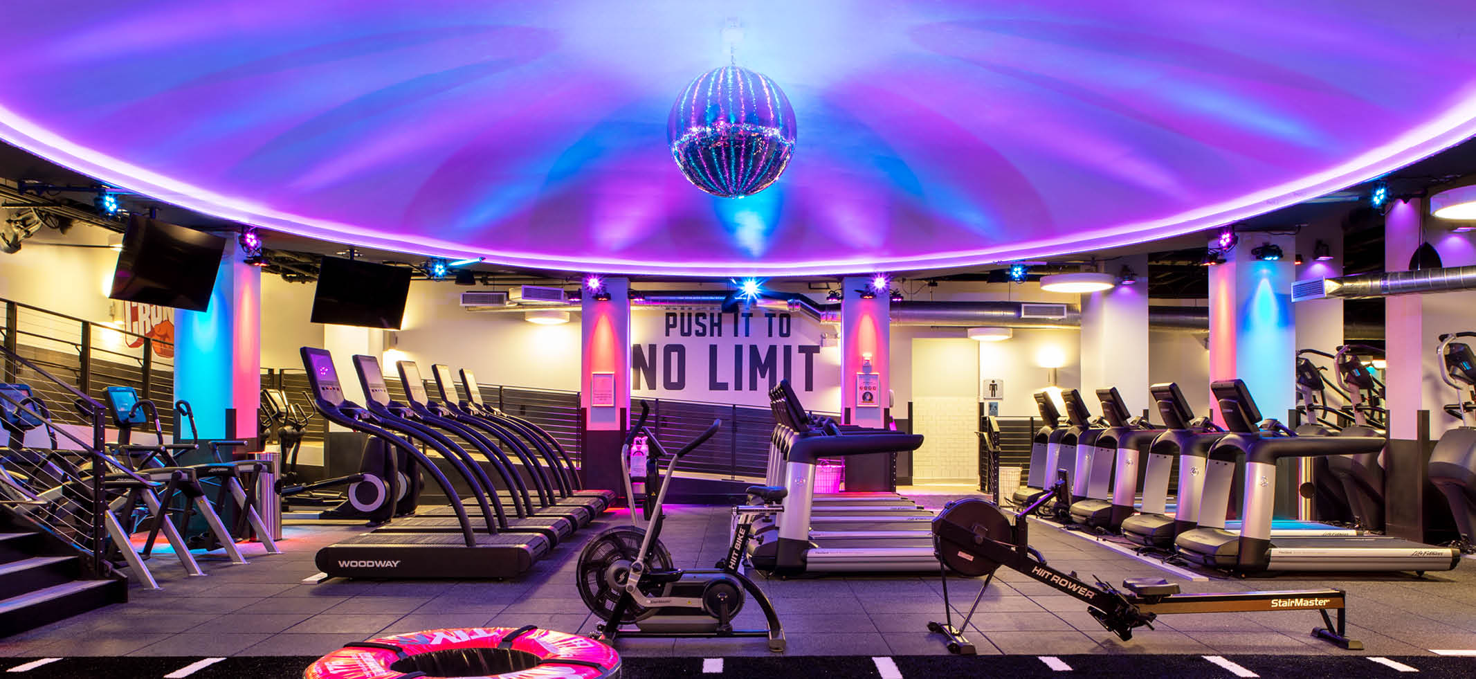 disco ball in a gym